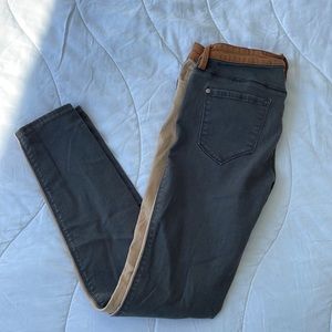 Genetic denim - two-toned jeans - tan and grey - US26 “the shya” - low-rise